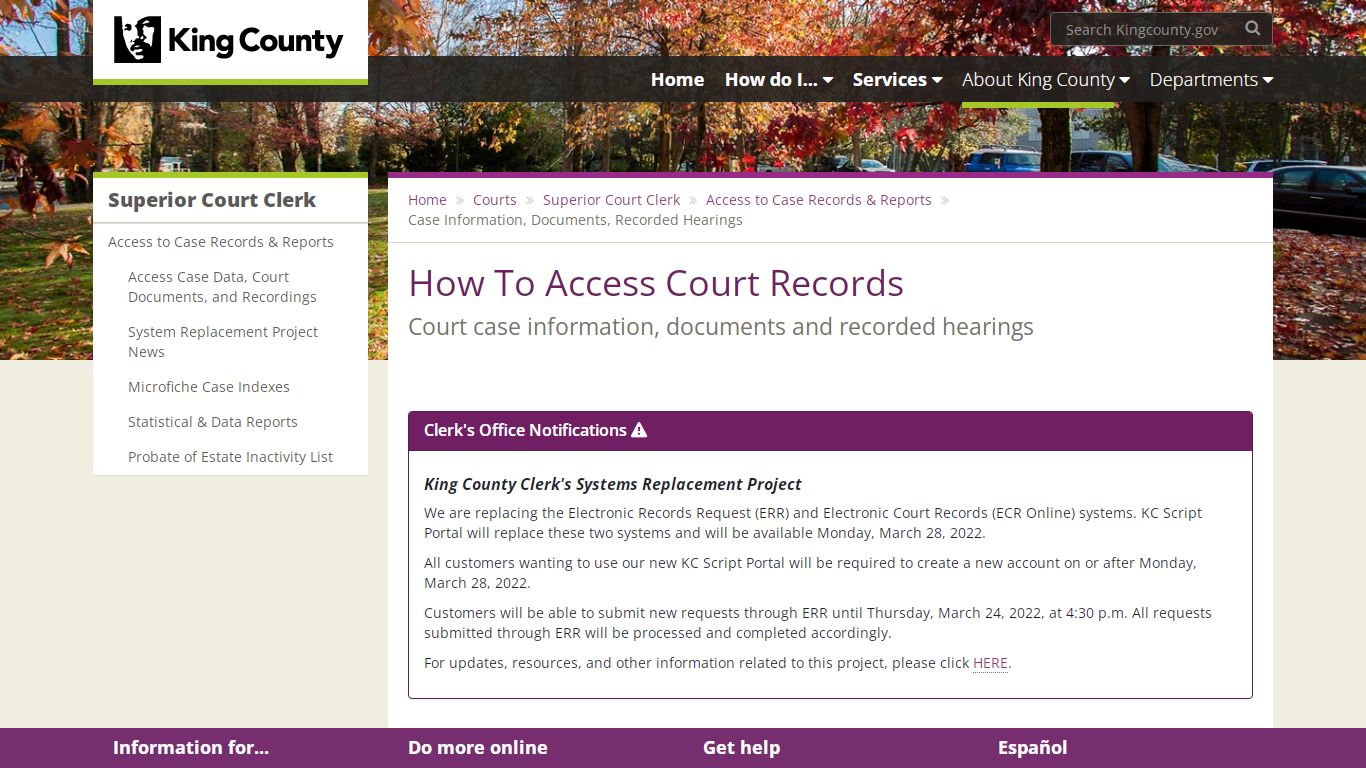 How To Access Court Records - King County - King County, Washington